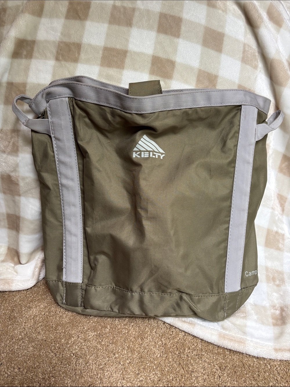 KELTY Khaki Green  Nylon CAMP CARTON Camping Storage Bag